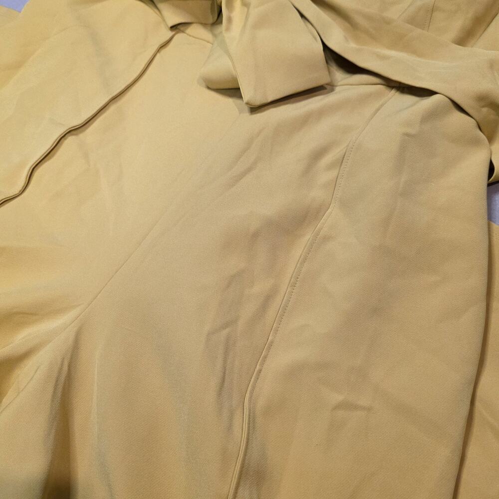 Lane Bryant 18 Lena Seamed Wide Leg Jumpsuit Flutter Sleeve mustard Belted NWT - Picture 4 of 13